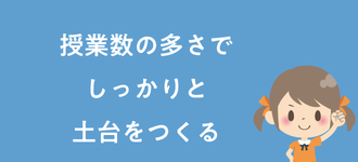 授業数の多さでしっかりと土台を作る